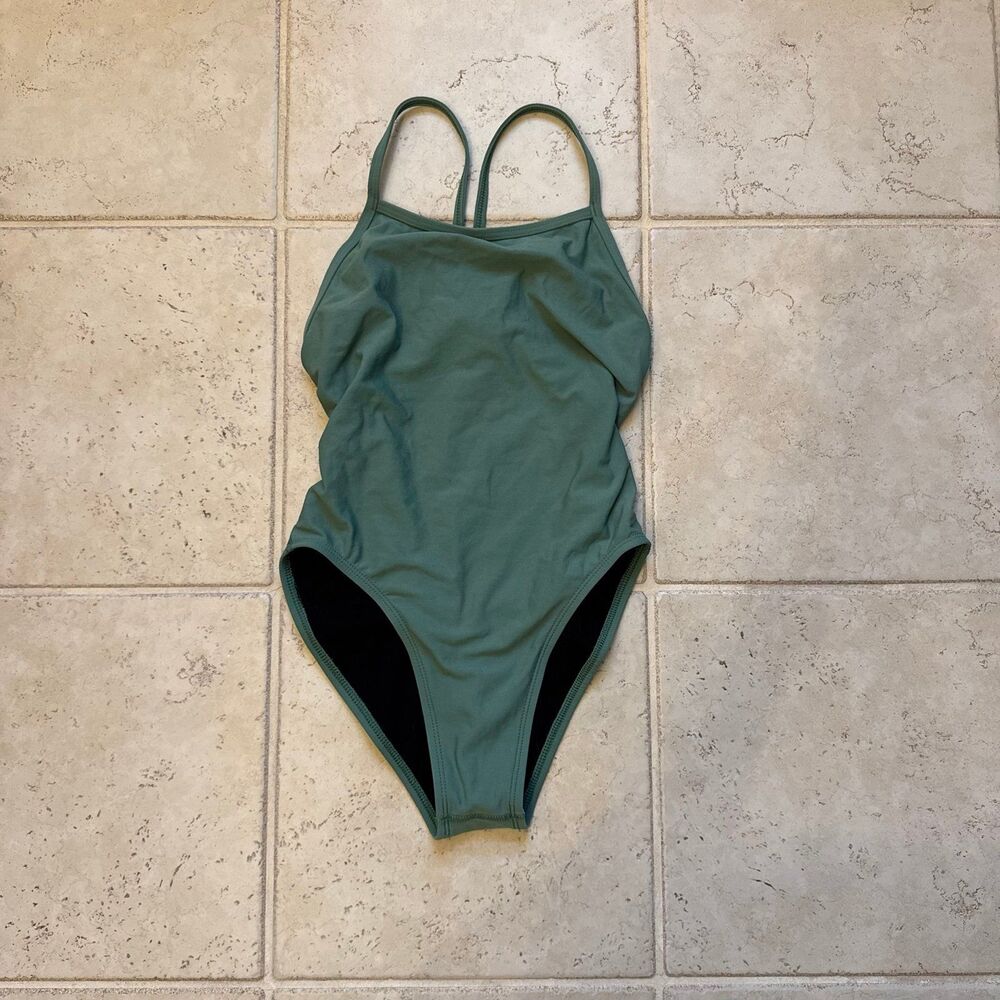 JOLYN Perry Fixed-Back One Piece Swimsuit – Sage Green – Size 30